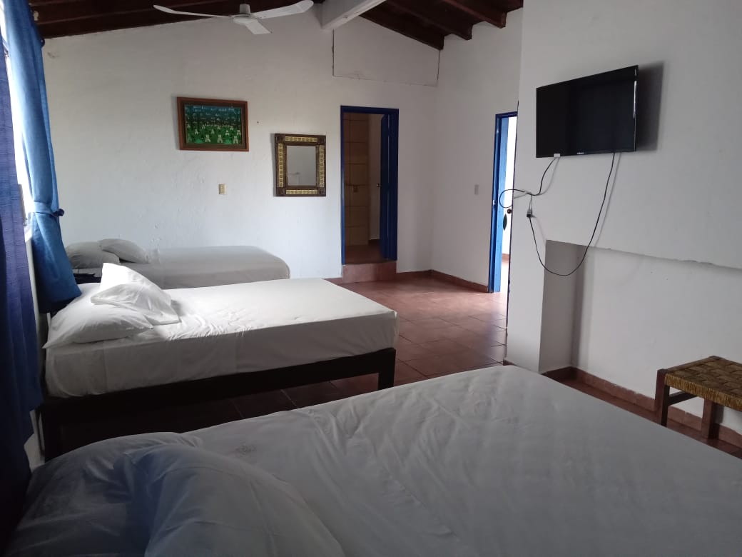 Room at MayFlower with a flat-screen TV